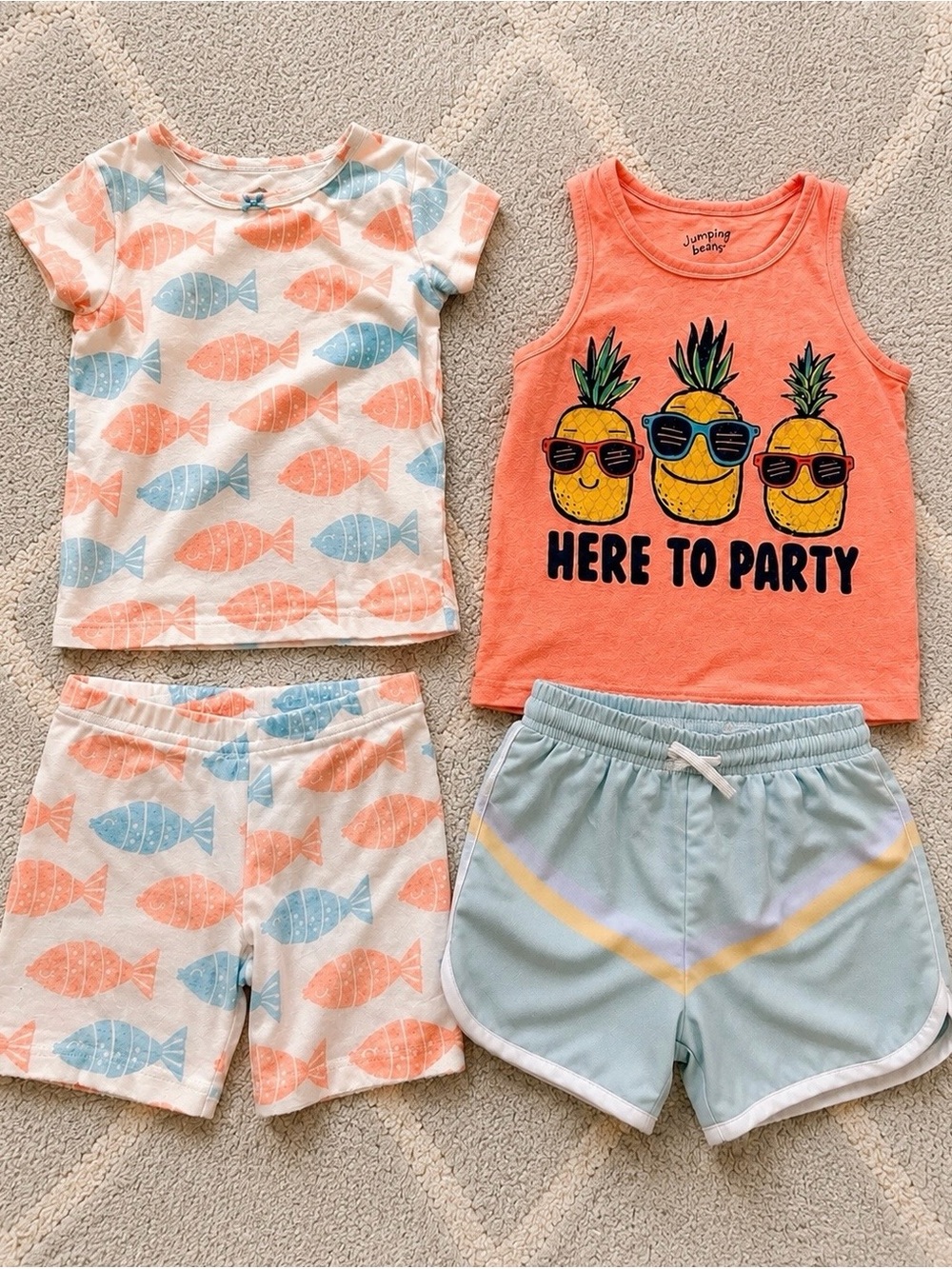 Toddler Summer Bundle Carter’s Pajamas Here to Party Tank Shorts 18M-3T 🌿3/$20 🌿